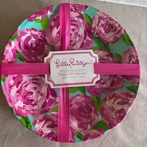Lilly Pulitzer melamime plates. Set of 4. Brand new.